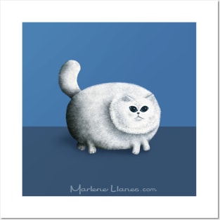 White Fat Cat Posters and Art